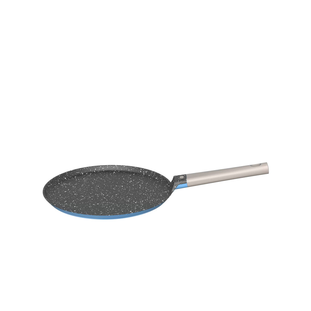 Leerpan Nature Serie 28cm Lớp phủ chống dính bằng đá cẩm thạch Nhôm đúc Pizza Pan Crepe Pan Pancake Pan với Tay cầm bằng nhựa Bakelite luôn mát mẻ