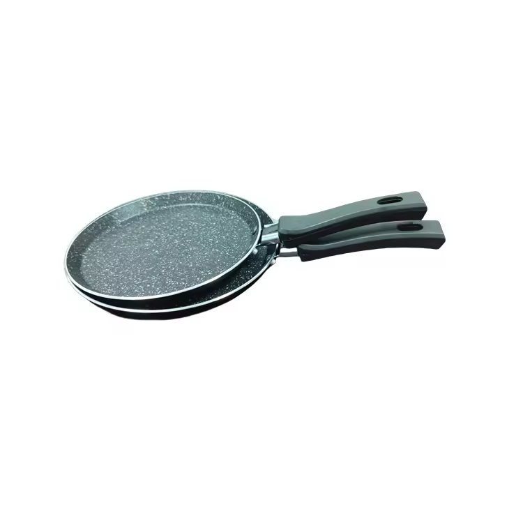 Nature Serie 28Cm Lớp Phủ Đá Cẩm Thạch Chống Dính Nhôm Đúc Chảo Pizza Bánh Crepe Pan Pancake Pan Với Tay Cầm Bakelite Luôn Mát Mẻ