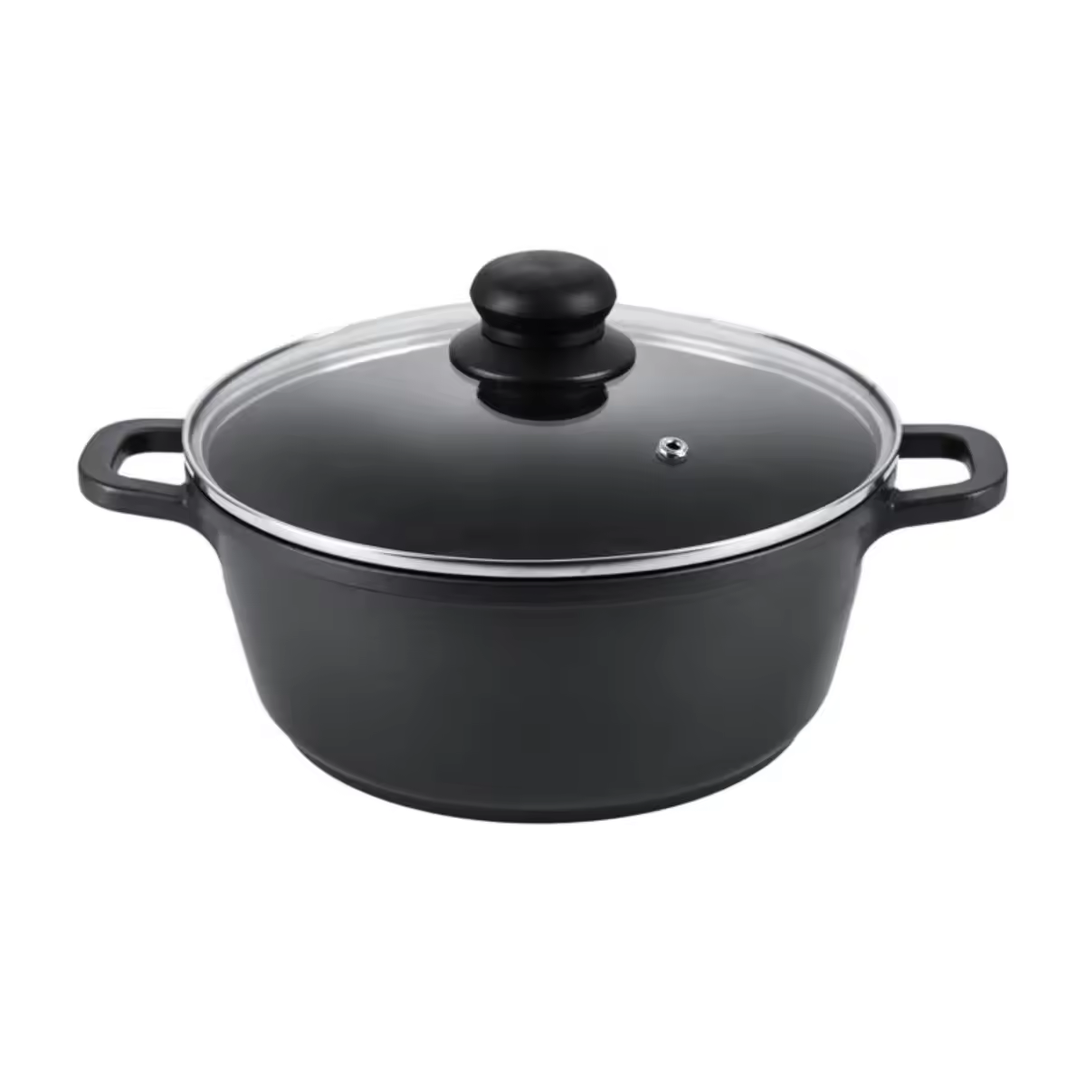 Nồi sockpot bằng nhôm phủ gốm chống dính có logo tùy chỉnh bền bỉ có nắp đậy